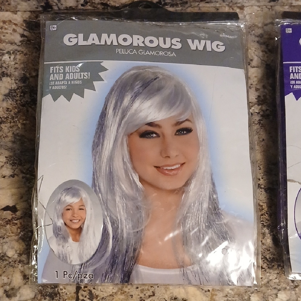 Party Wigs Brand New With Tags Silver